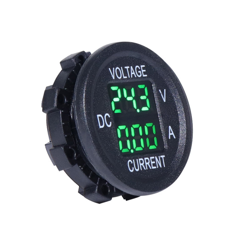 2 In 1 Modified Car Double Digital Voltage Current Table Measuring Instrument(Green Light) - Clocks & Car Meters by PMC TechLife | Online Shopping South Africa | PMC TechLife | Buy Now Pay Later Mobicred