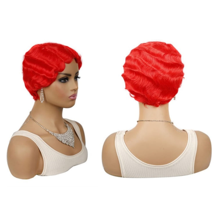 Ladies Short Hair Wig Retro Water Wave Curly Wig(27 #) - free shipping - PMC TechLife - Order now!