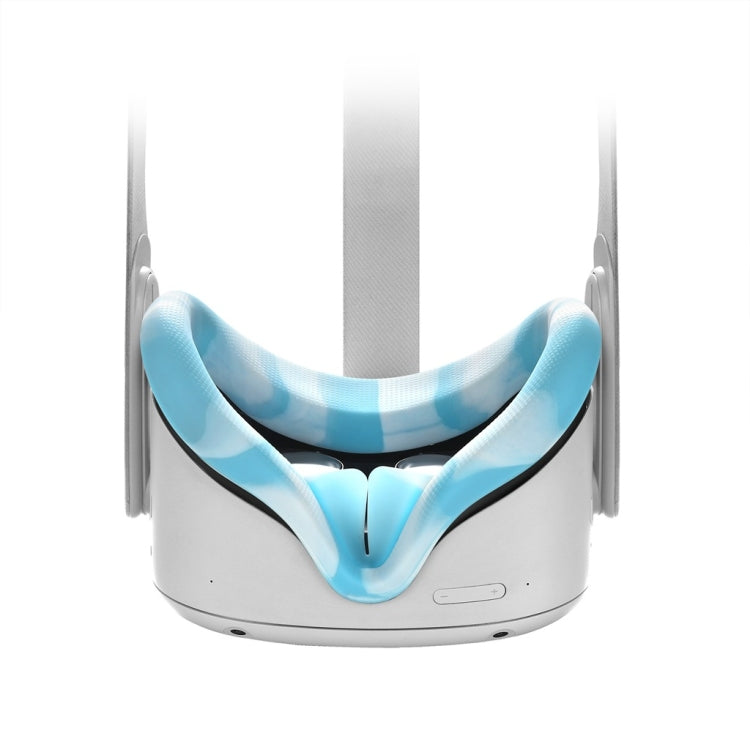 VR Silicone Eye Cover Anti-Sweat And Decontamination Color VR Goggles For Oculus Quest 2(White Blue) - VR Accessories by PMC TechLife | Online Shopping South Africa | PMC TechLife | Buy Now Pay Later Mobicred