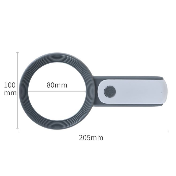 30 Times 18 LED Cool Warm Light HD Elderly Reading Repair Glass Magnifier(Gray White) - free shipping - PMC TechLife - Order now!