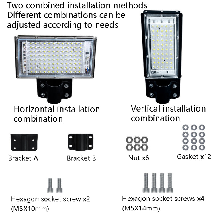 50W LED Waterproof Road Lighting Courtyard Floodlight(Warm White Light) - Street Lights by PMC Jewellery | Online Shopping South Africa | PMC Jewellery | Buy Now Pay Later Mobicred