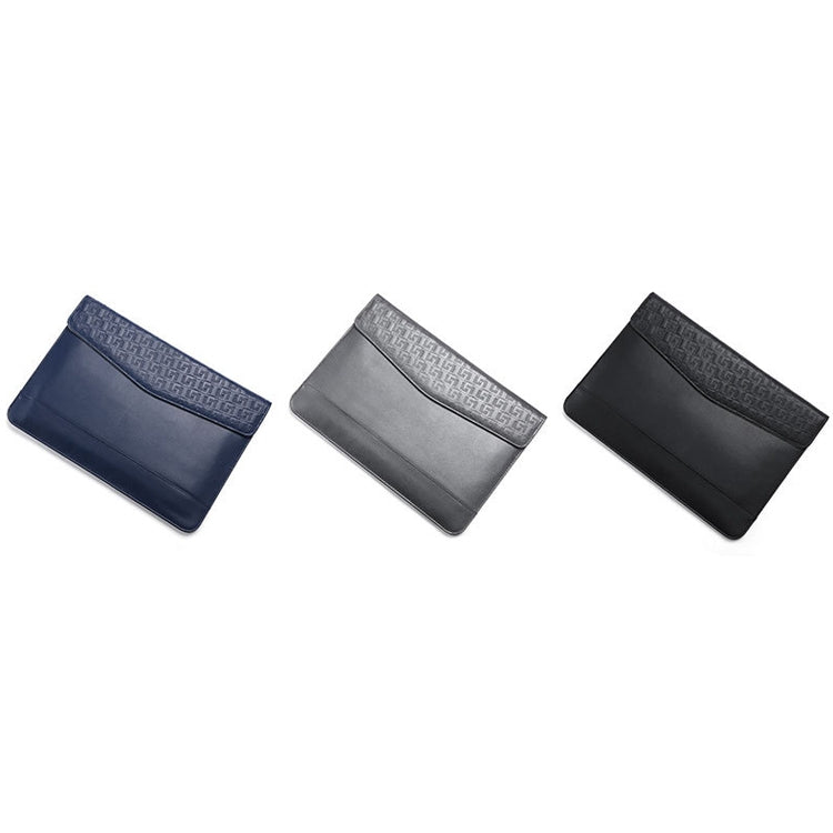 Horizontal  Embossed Notebook Liner Bag Ultra-Thin Magnetic Holster, Applicable Model: 11 -12 inch( Black) - 10 - 11 inch by PMC Jewellery | Online Shopping South Africa | PMC Jewellery | Buy Now Pay Later Mobicred