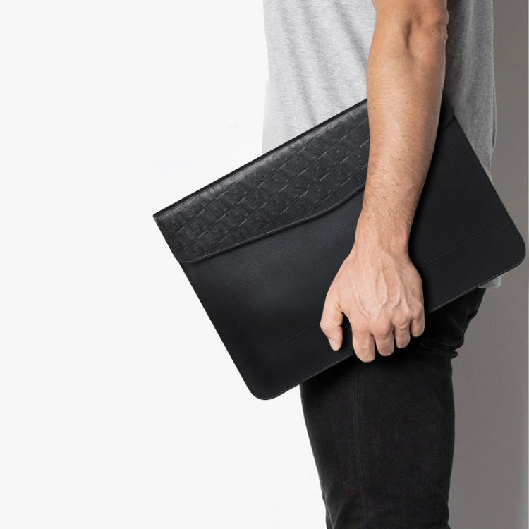 Horizontal  Embossed Notebook Liner Bag Ultra-Thin Magnetic Holster, Applicable Model: 11 -12 inch(Gray) - 10 - 11 inch by PMC Jewellery | Online Shopping South Africa | PMC Jewellery | Buy Now Pay Later Mobicred