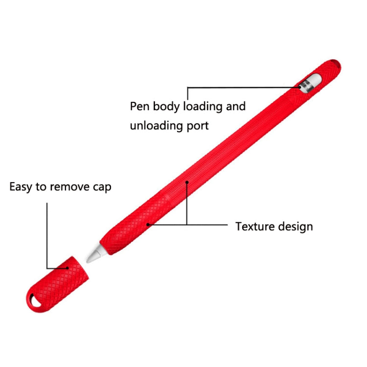 5 PCS Stylus Silicone Protective Case For Apple Pencil 2(Red) - Pencil Accessories by PMC TechLife | Online Shopping South Africa | PMC TechLife