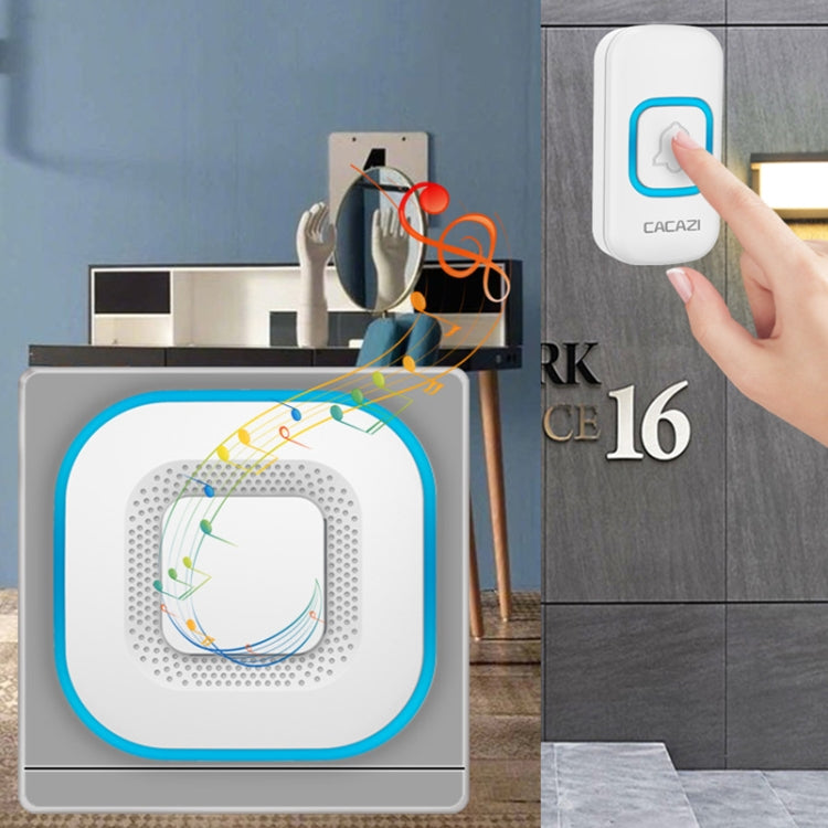CACAZI V028F 1 For 3 Wireless Music Doorbell without Battery, Plug:UK Plug(White) - free shipping - PMC TechLife - Order now!