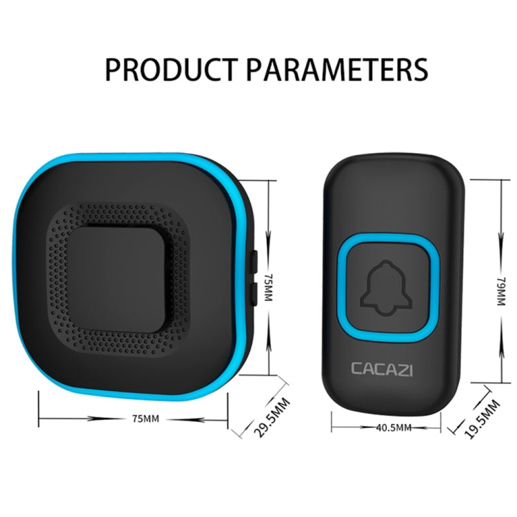 CACAZI V028F 1 For 3 Wireless Music Doorbell without Battery, Plug:UK Plug(White) - free shipping - PMC TechLife - Order now!