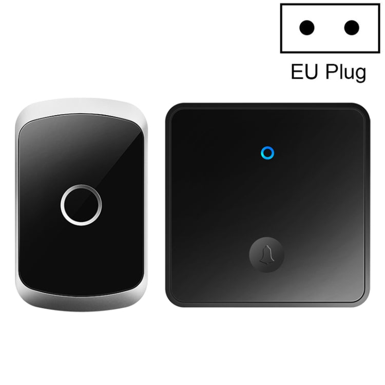 CACAZI FA50 1 For 1 Push-button Self-generating Wireless Doorbell, Plug:EU Plug(Black) - free shipping - PMC TechLife - Order now!