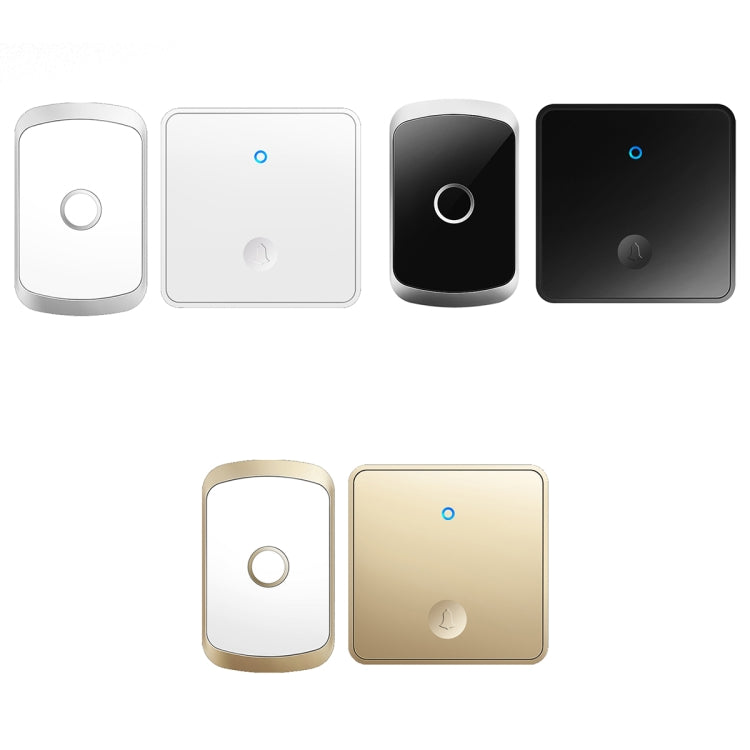 CACAZI FA50 1 For 1 Push-button Self-generating Wireless Doorbell, Plug:EU Plug(White) - Wireless Doorbell by CACAZI | Online Shopping South Africa | PMC Jewellery