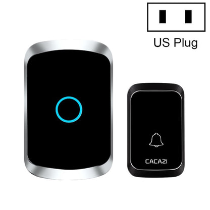 CACAZI A50 1 For 1 Wireless Music Doorbell without Battery, Plug:US Plug(Black) - Wireless Doorbell by CACAZI | Online Shopping South Africa | PMC Jewellery