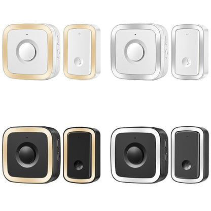 CACAZI A58 1 For 1 Smart Wireless Doorbell without Battery, Plug:UK Plug(Gold) - Wireless Doorbell by CACAZI | Online Shopping South Africa | PMC Jewellery