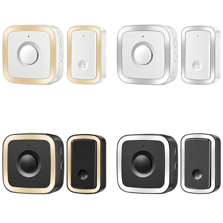 CACAZI A58 1 For 1 Smart Wireless Doorbell without Battery, Plug:US Plug(Black Silver) - Wireless Doorbell by CACAZI | Online Shopping South Africa | PMC TechLife | Buy Now Pay Later Mobicred
