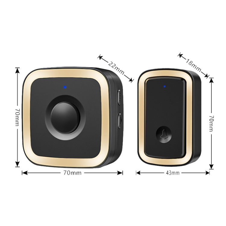 CACAZI A58 1 For 1 Smart Wireless Doorbell without Battery, Plug:US Plug(Silver) - Wireless Doorbell by CACAZI | Online Shopping South Africa | PMC TechLife | Buy Now Pay Later Mobicred