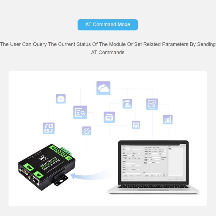 Waveshare Industrial Grade Serial Server RS232/485 to WiFi / Ethernet RJ45 Network Port - free shipping - PMC TechLife - Order now!