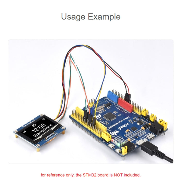 Waveshare 1.54 Inch OLED Display Module, 128��64 Resolution, SPI / I2C Communication(Blue) - free shipping - PMC TechLife - Order now!