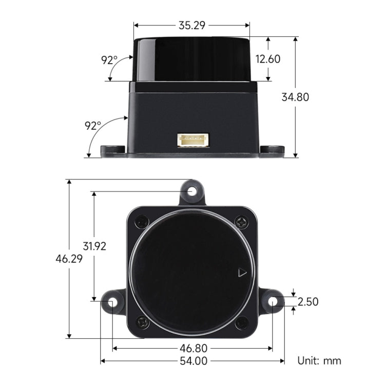 Waveshare 24782 DTOF Laser Lidar Sensor STL27L, 360 Degree Omni-Directional Lidar, UART Bus - free shipping - PMC TechLife - Order now!