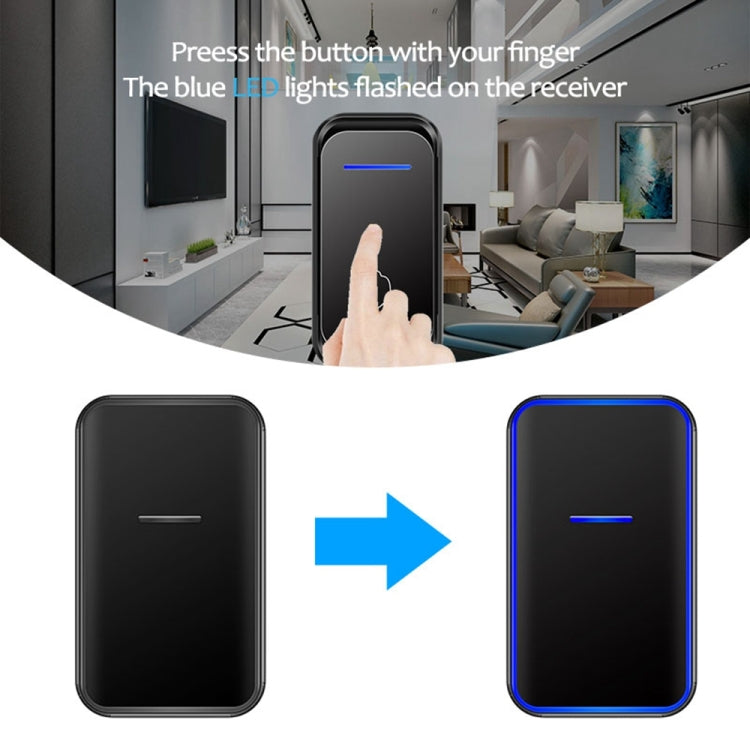 CACAZI Home Smart Digital Wireless Doorbell Remote Electronic Doorbell Elderly Pager, Style: US Plug(White) - Wireless Doorbell by CACAZI | Online Shopping South Africa | PMC TechLife | Buy Now Pay Later Mobicred