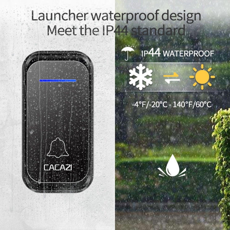 CACAZI Home Smart Digital Wireless Doorbell Remote Electronic Doorbell Elderly Pager, Style: US Plug(White) - Wireless Doorbell by CACAZI | Online Shopping South Africa | PMC TechLife | Buy Now Pay Later Mobicred