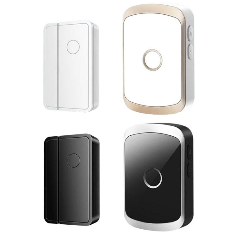 CACAZI M20 1 For 3 Split Type Door Opening Sensor Reminder Smart Wireless Doorbell Alarm, Style: EU Plug(Black) - Wireless Doorbell by CACAZI | Online Shopping South Africa | PMC Jewellery