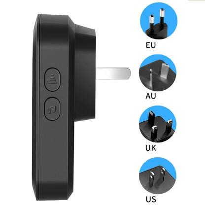 CACAZI M20 1 For 3 Split Type Door Opening Sensor Reminder Smart Wireless Doorbell Alarm, Style: EU Plug(Black) - Wireless Doorbell by CACAZI | Online Shopping South Africa | PMC Jewellery