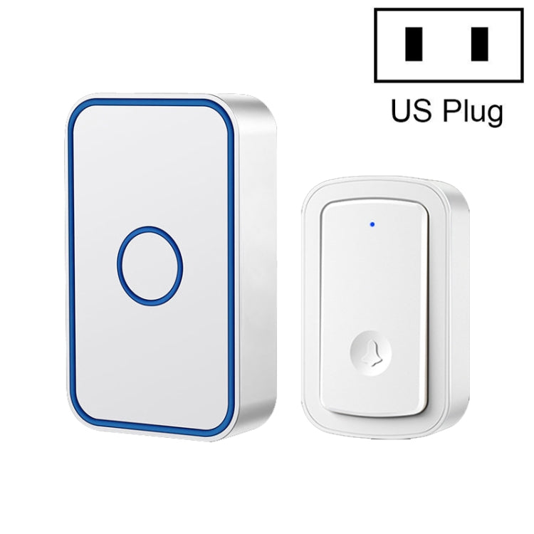 CACAZI A19 1 For 1 Wireless Music Doorbell without Battery, Plug:US Plug(White) - Wireless Doorbell by CACAZI | Online Shopping South Africa | PMC TechLife | Buy Now Pay Later Mobicred