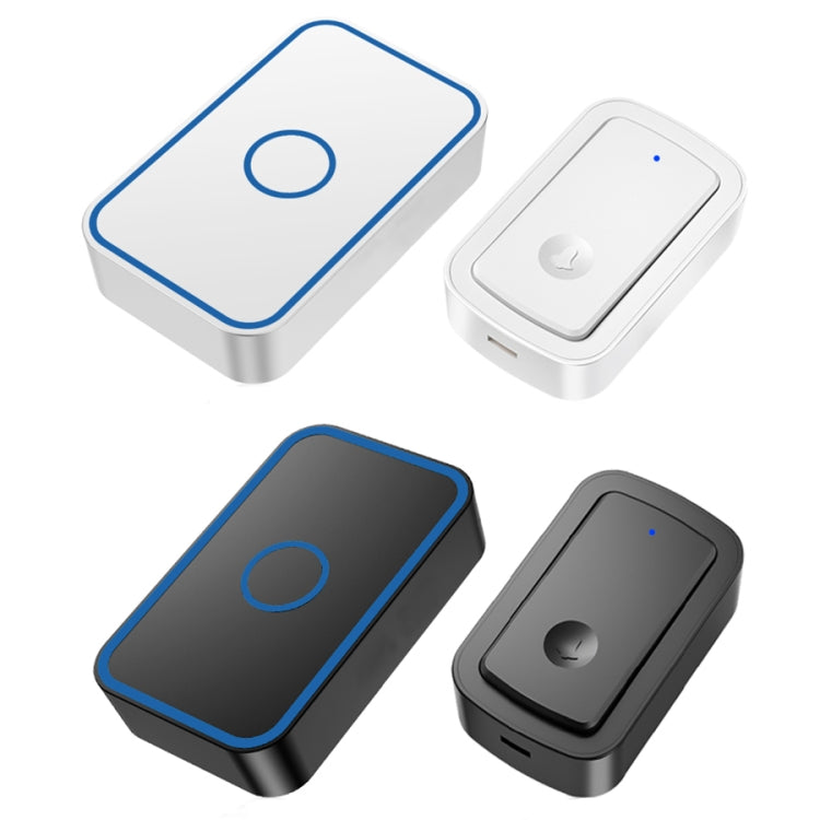CACAZI A19 1 For 1 Wireless Music Doorbell without Battery, Plug:EU Plug(White) - Wireless Doorbell by CACAZI | Online Shopping South Africa | PMC TechLife | Buy Now Pay Later Mobicred