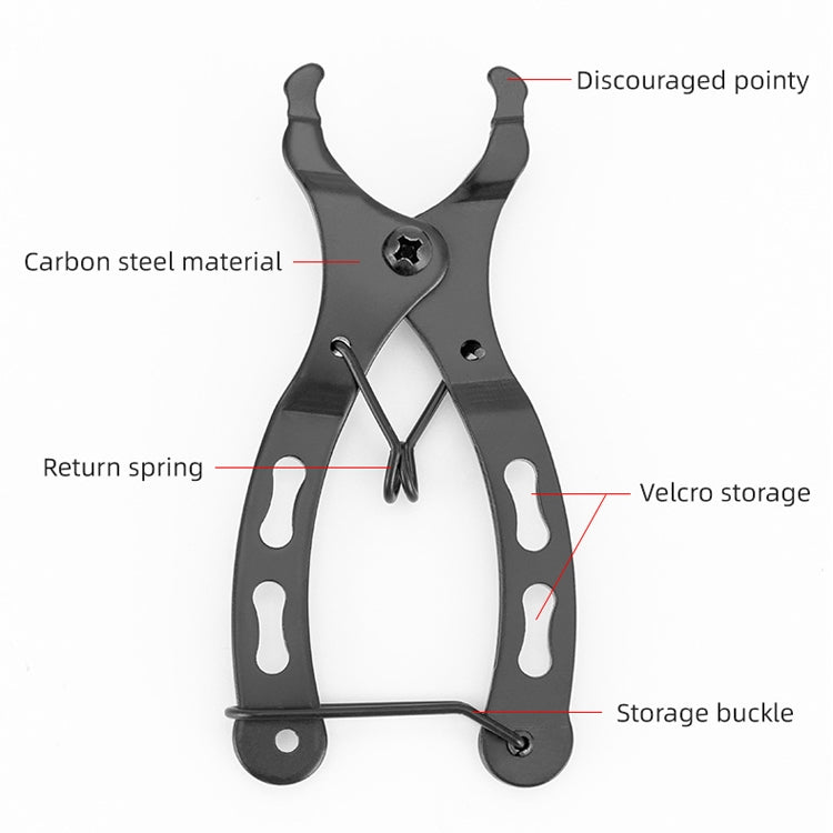 3 PCS Bicycle Mini Chain Fast Release Magic Buckle Pliers Two-Way Bayonet Disassembly Pliers(Black) - Maintenance tools by PMC TechLife | Online Shopping South Africa | PMC TechLife | Buy Now Pay Later Mobicred