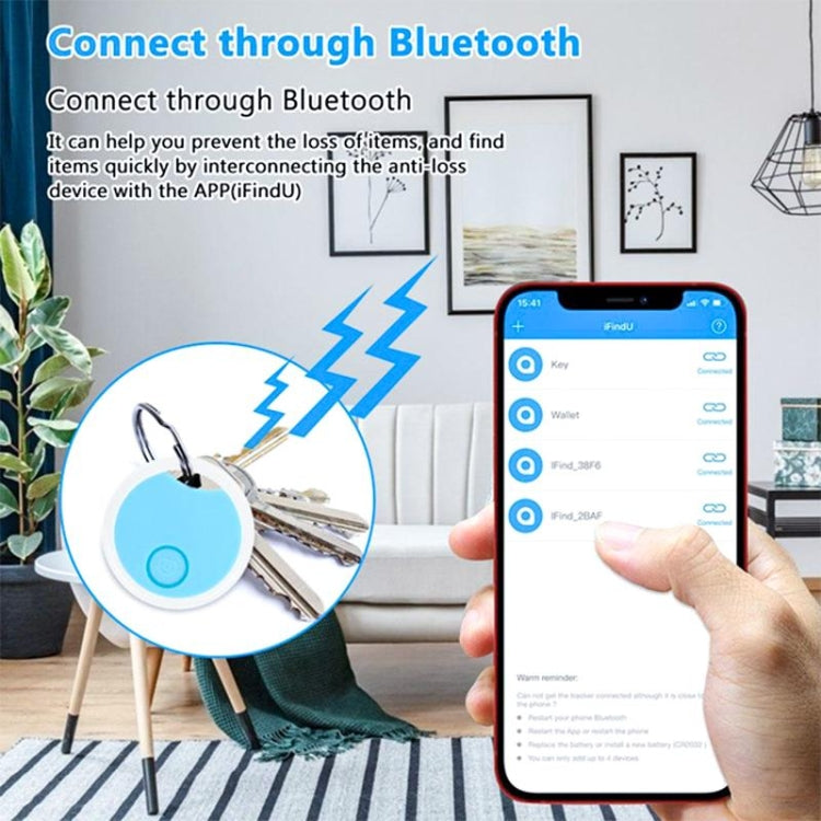 2 PCS S8 Round Bluetooth Anti-Lost Device Key Luggage Tracking Device Two-Way Alarm(Black) - Anti-lost Alarm by PMc TechLife | Online Shopping South Africa | PMc TechLife | Buy Now Pay Later Mobicred
