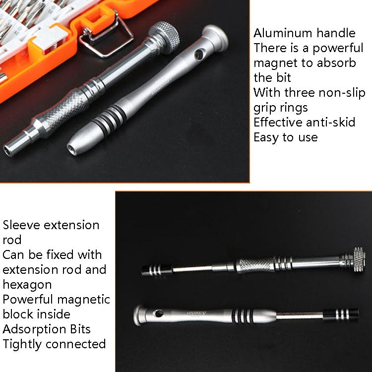 Obadun 9800 58 in 1 Screwdriver Set Manual CRV Batch Mobile Phone Disassembly Glasses Repair Tool(Orange) - Screwdriver Set by Obadun | Online Shopping South Africa | PMC TechLife | Buy Now Pay Later Mobicred