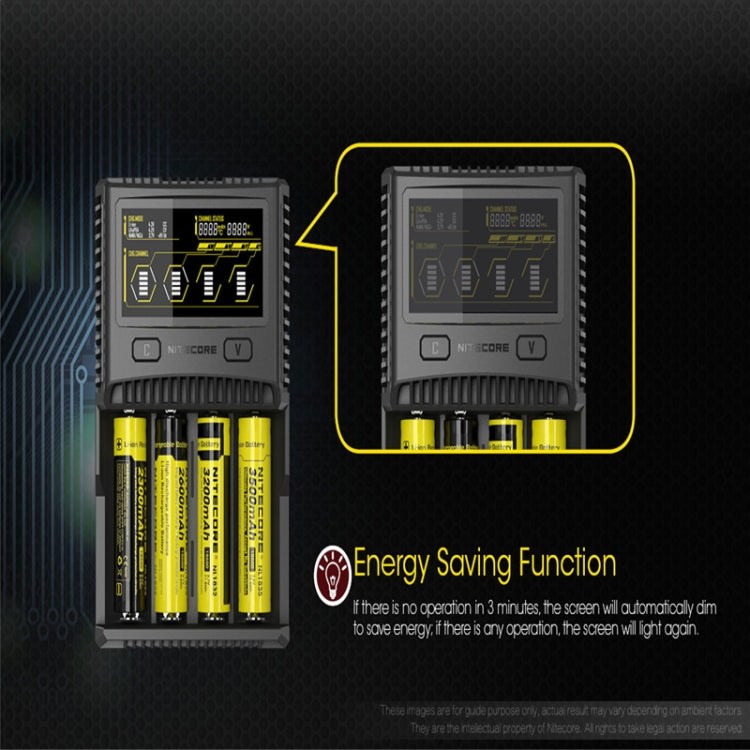 NITECORE 4-Slot Smart LCD Fast Charger, Model: SC4(UK Plug) - Charger & Converter by PMC TechLife | Online Shopping South Africa | PMC TechLife | Buy Now Pay Later Mobicred
