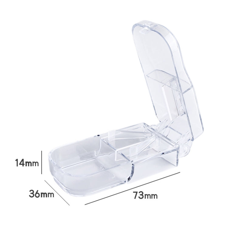 2pcs R8335 Transparent Medicine Cutter Food Grade Plastic Split Cartridge Pill Separator(Transparent) - free shipping - PMC TechLife - Order now!
