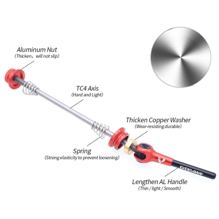 EVERDAWN Mountain Highway Bike Titanium Alloy Axis Quick Removal Rod Front And Rear Rollers Open Flower Drum Fixed Axis Trolley(Titanium Color) - Quick Release by PMC TechLife | Online Shopping South Africa | PMC TechLife | Buy Now Pay Later Mobicred