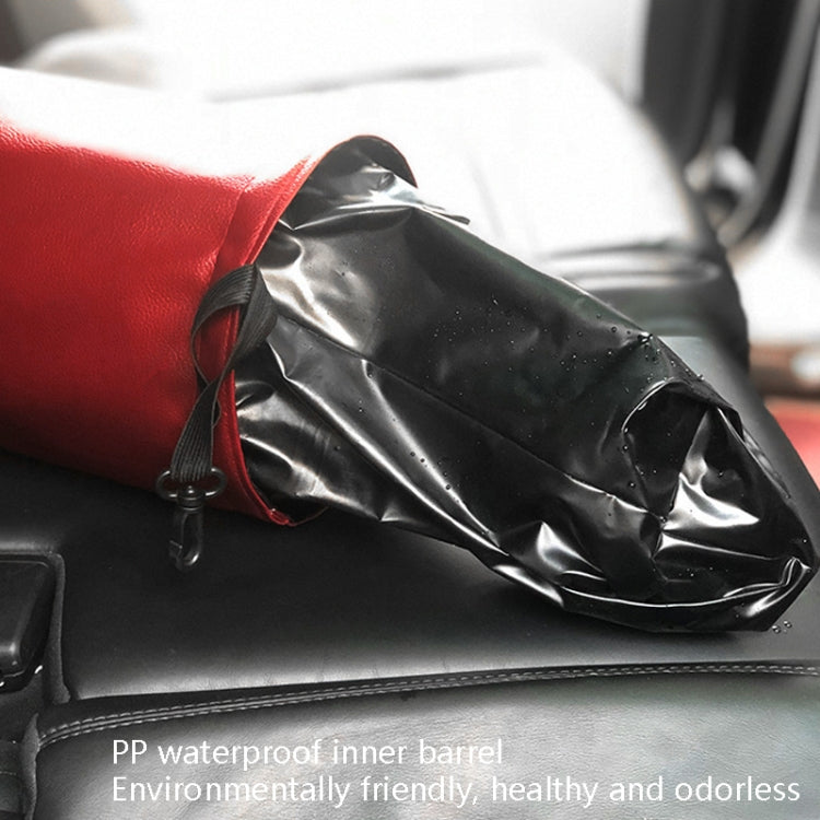 2 PCS Leather Foldable Car Trash Can Mini Chair Back Suspended Waterproof Trash Can(Gray) - Stowing Tidying by PMC TechLife | Online Shopping South Africa | PMC TechLife | Buy Now Pay Later Mobicred