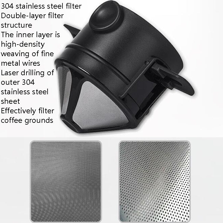 Coffee Filter Travel Convenient Foldable Double Filter(Black) - Coffee Tools by PMC TechLife | Online Shopping South Africa | PMC TechLife | Buy Now Pay Later Mobicred