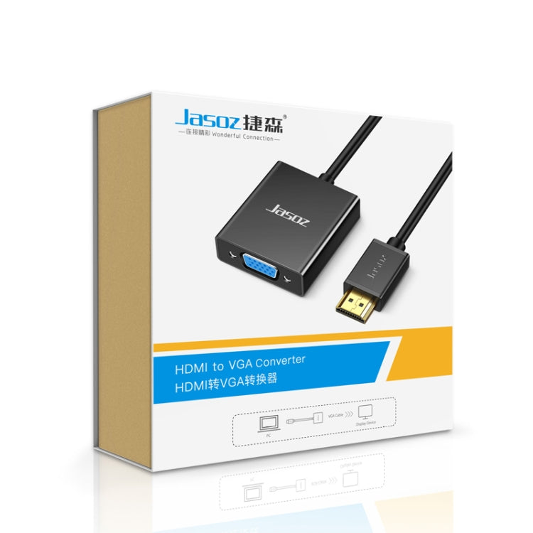 2 PCS Jasoz 1080P HDMI To VGA Converter Oxygen-Free Copper Core, Colour: White - Converter by Jasoz | Online Shopping South Africa | PMC TechLife | Buy Now Pay Later Mobicred