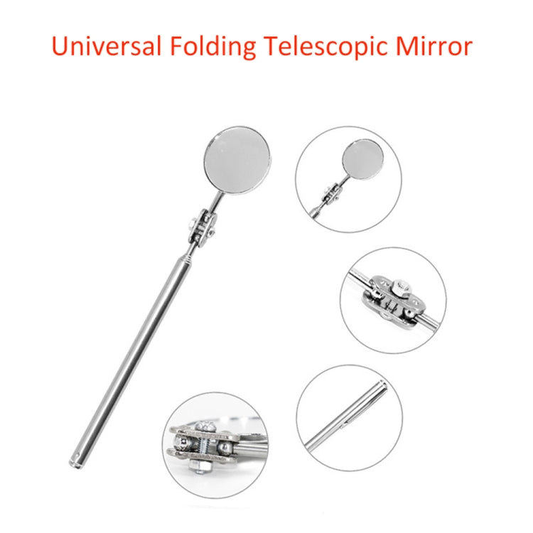 Car Repair Detection Mirror Universal Folding Telescopic Mirror Welding Chassis Inspection Mirror, Model: Black Handle 50mm - free shipping - PMC TechLife - Order now!