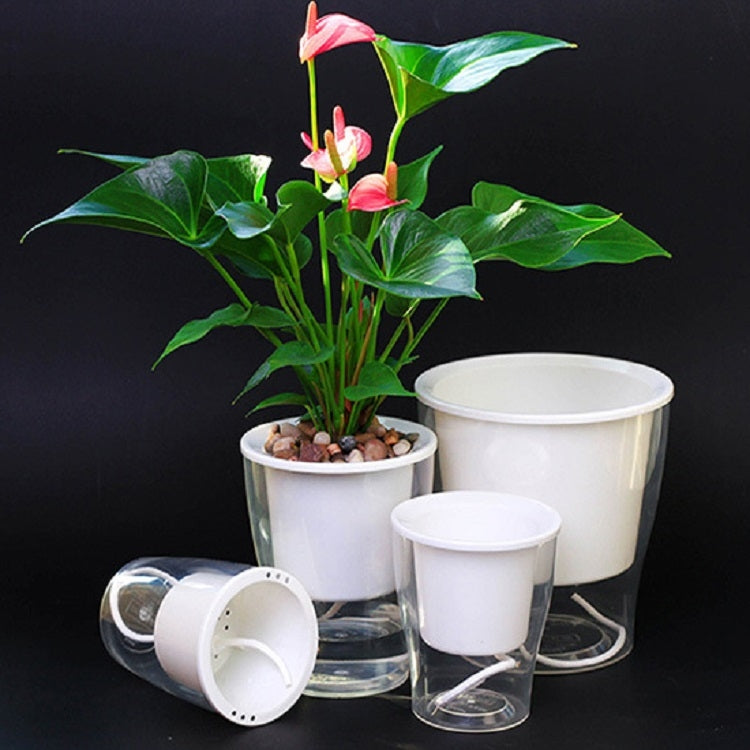 Fully Transparent Hydroponic Flower Pots Water Level Visible Non-Broken Glue Self-Absorbent Plastic Flower Pots, Size: W03 Caliber 11cm(Full Transparency) - Flower Pots & Planters by PMc TechLife | Online Shopping South Africa | PMc TechLife | Buy Now Pay Later Mobicred