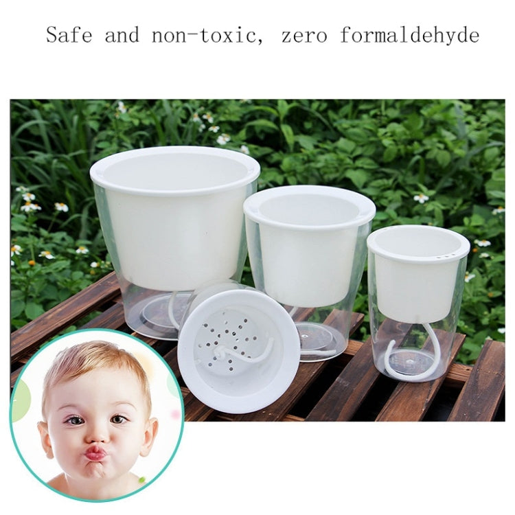 Fully Transparent Hydroponic Flower Pots Water Level Visible Non-Broken Glue Self-Absorbent Plastic Flower Pots, Size: W03 Caliber 11cm(Full Transparency) - Flower Pots & Planters by PMc TechLife | Online Shopping South Africa | PMc TechLife | Buy Now Pay Later Mobicred