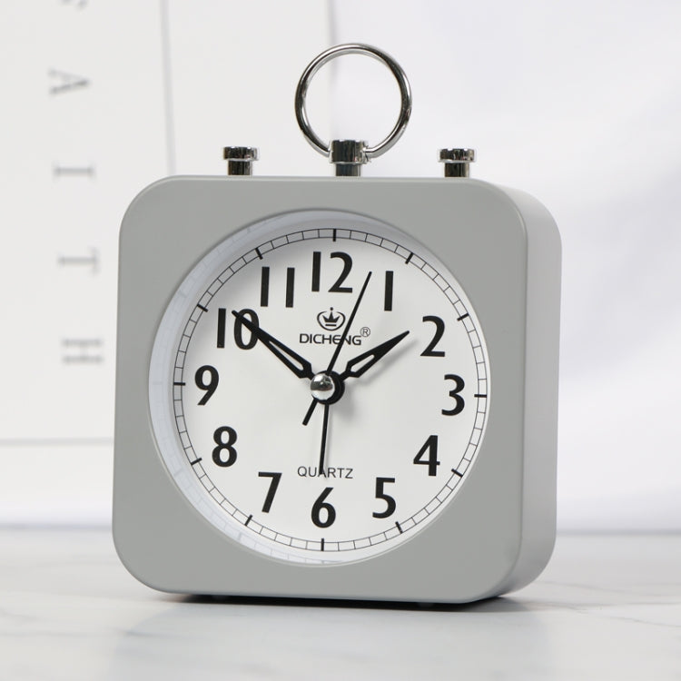 Lazy Silent Small Alarm Clock Office Home Desktop Clock(Grey) - Alarm Clocks by PMc TechLife | Online Shopping South Africa | PMc TechLife | Buy Now Pay Later Mobicred