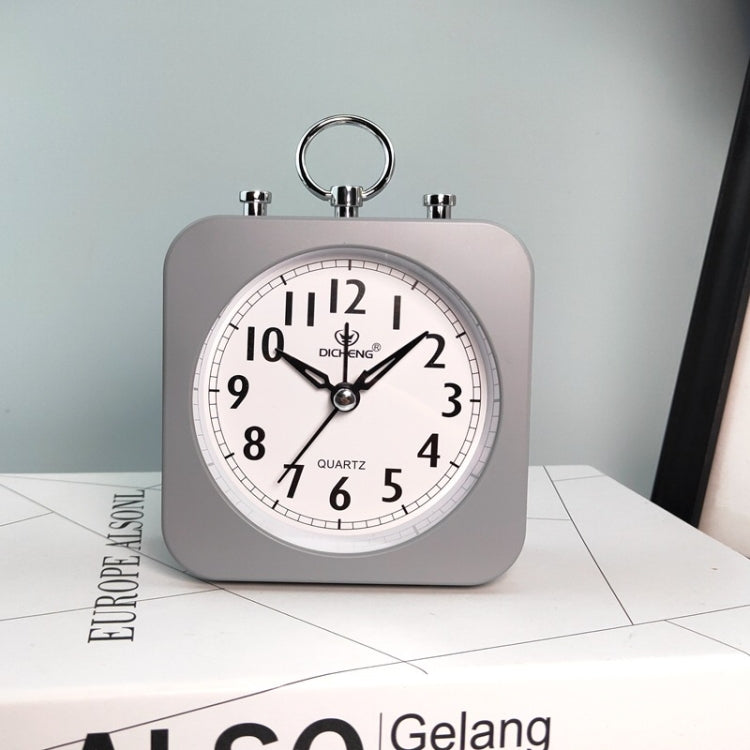 Lazy Silent Small Alarm Clock Office Home Desktop Clock(Grey) - Alarm Clocks by PMc TechLife | Online Shopping South Africa | PMc TechLife | Buy Now Pay Later Mobicred