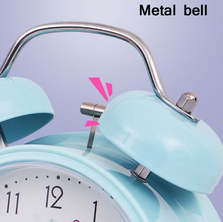 Student Cute Style Bell Alarm Clock Bedside Mute Clock With Light Specification��� Y36 4 Inch (Blue) - Alarm Clocks by PMc TechLife | Online Shopping South Africa | PMc TechLife | Buy Now Pay Later Mobicred