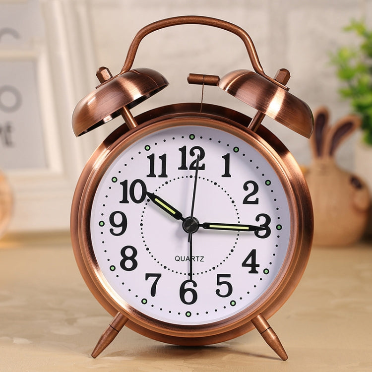 Metal Quality Mute Luminous Alarm Clock Classic Double Bell Clock(Yellow) - Alarm Clocks by PMc TechLife | Online Shopping South Africa | PMc TechLife | Buy Now Pay Later Mobicred