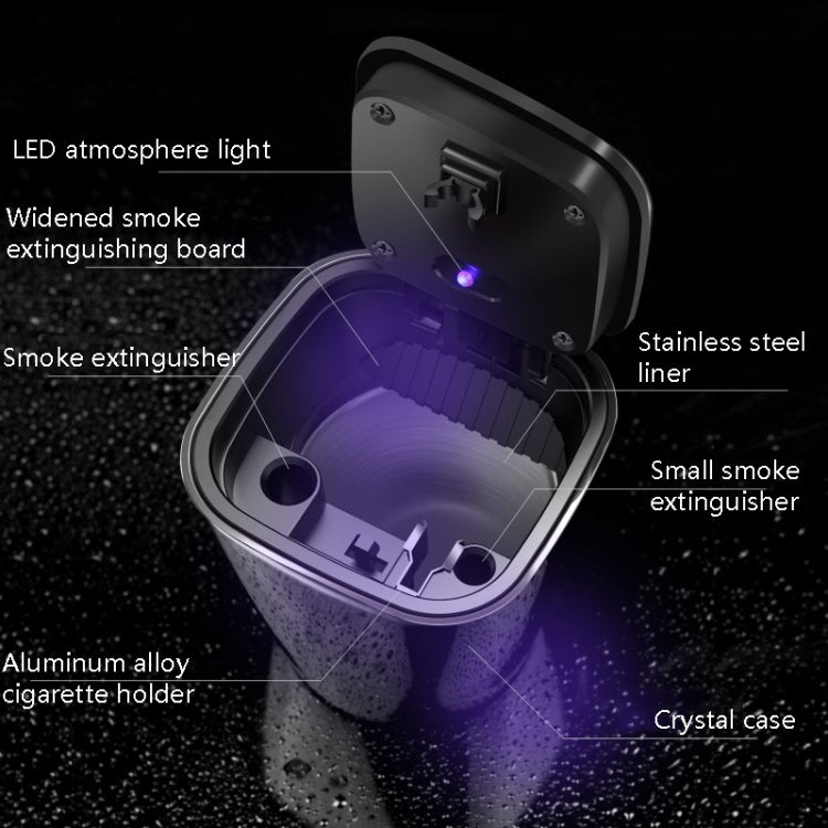 Automotive Supplies Car Loaded Ashtray(Crystal Red) - free shipping - PMC TechLife - Order now!