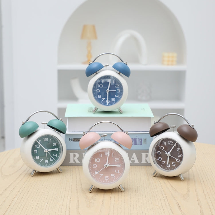Bedroom Desktop Metal Digital Mechanical Alarm Clock Living Room Silent Clock With Night Light(Pink) - Alarm Clocks by PMc TechLife | Online Shopping South Africa | PMc TechLife | Buy Now Pay Later Mobicred