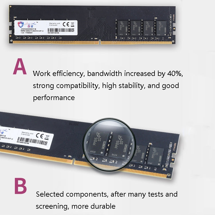 JingHai PC4 DDR4 16G Single Strip Desktop Memory(2666MHz) - RAMs by JingHai | Online Shopping South Africa | PMC Jewellery | Buy Now Pay Later Mobicred