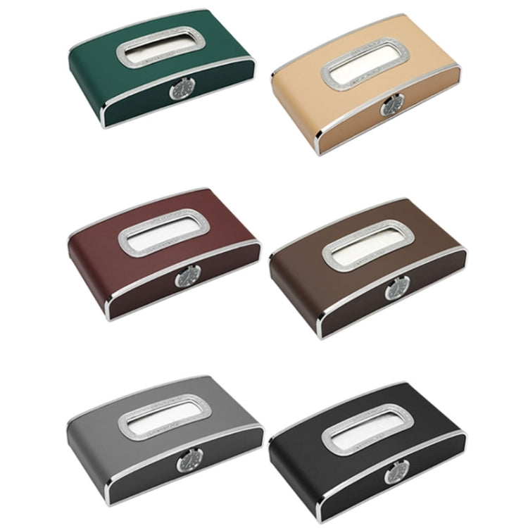 Car Clock Tissue Box Multi-Function Vehicle Instrument Table Paper Towel Box, Style: Clock+Parking Card (Gray) - Tissue Boxes by PMC TechLife | Online Shopping South Africa | PMC TechLife | Buy Now Pay Later Mobicred
