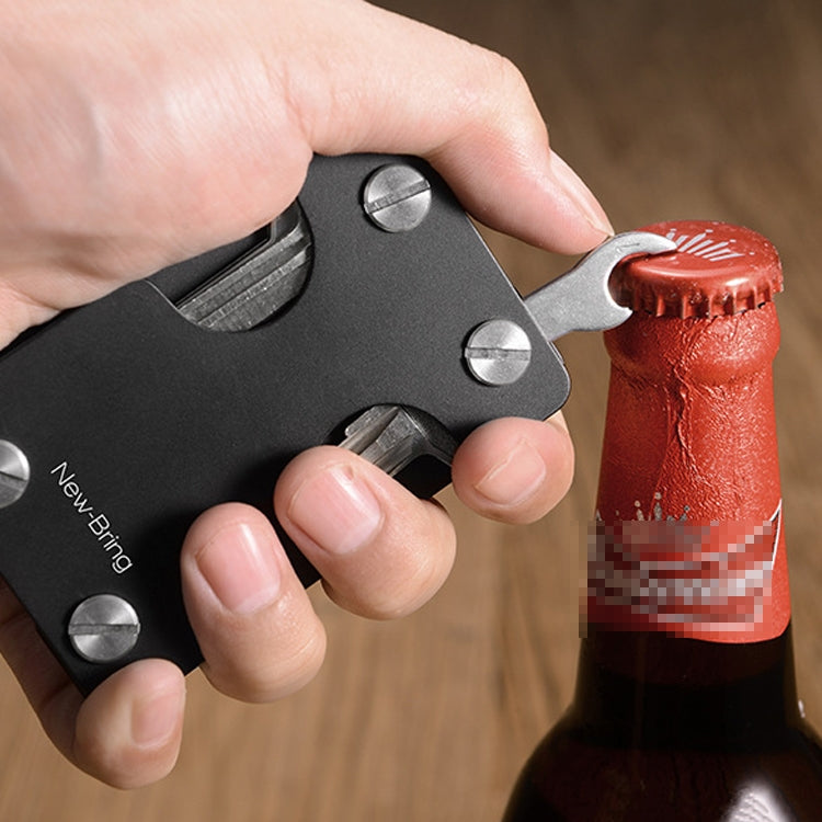 New-Bring Metal Card Holder Multifunctional  EDC Wallet Can Store Keys & U Disk(Black) - free shipping - PMC TechLife - Order now!