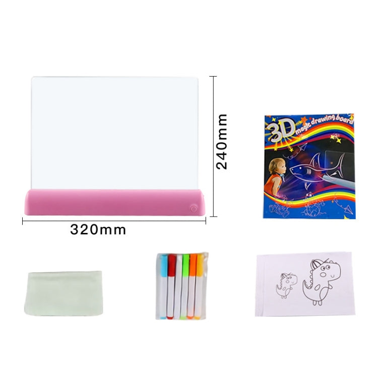 3D Painting Fluorescent Plate LED Shining Puzzle Children Graffiti Panel Handwritten Message Board(Grey) - free shipping - PMC Jewellery - Order now!