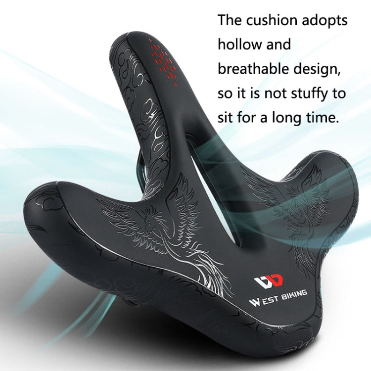 WEST BIKING YP1602797 Bicycle Hollow Seat Night Riding With Warning Tail Light Seat(Black Goose) - Bicycle Saddle by WEST BIKING | Online Shopping South Africa | PMc TechLife | Buy Now Pay Later Mobicred