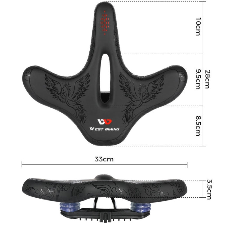 WEST BIKING YP0801122 Bicycle Mountain Bike Large Cushion Leisure And Comfortable Bicycle Saddle(Phoenix) - Bicycle Saddle by WEST BIKING | Online Shopping South Africa | PMC TechLife | Buy Now Pay Later Mobicred