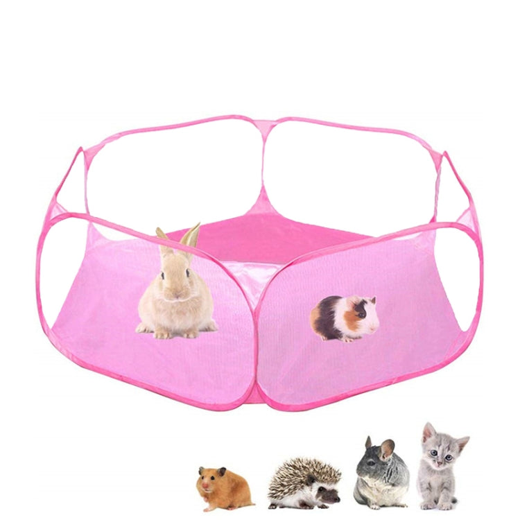 Portable Small Animal Game Fence Folding Outdoor Interior Pet Tent(Pink Opp Bag) - Trees & Condos by PMC Jewellery | Online Shopping South Africa | PMC Jewellery